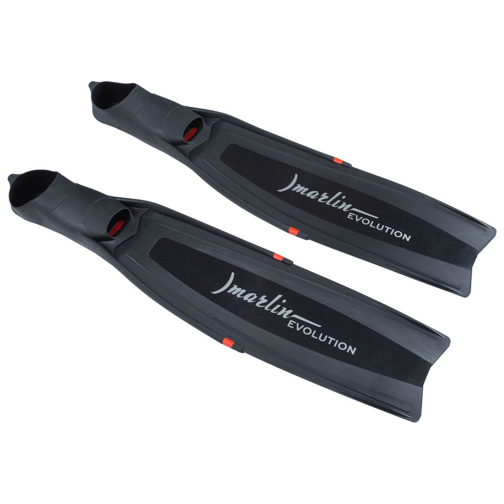 Palmes de plongée en apnée Evolution Noir-Blanc Taille XL-45-46 Marlin 216870