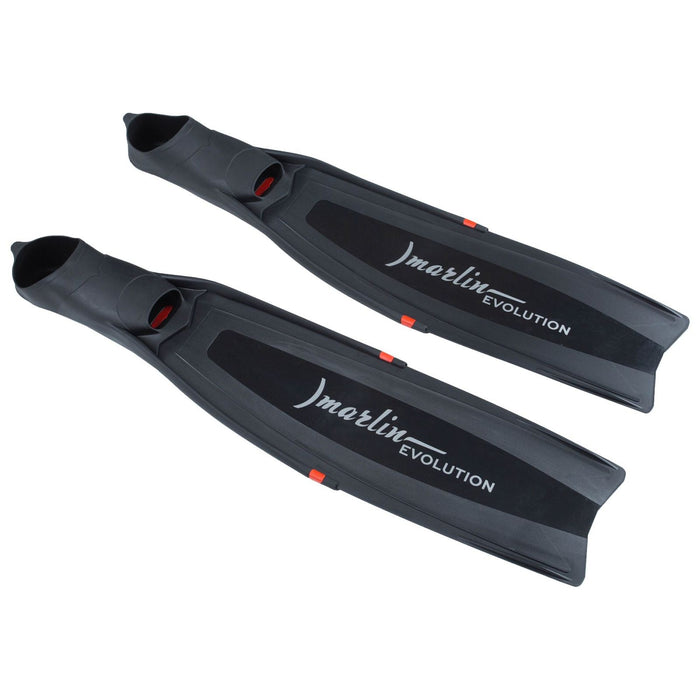 Palmes de plongée en apnée Evolution Noir-Blanc Taille XL-45-46 Marlin 216870