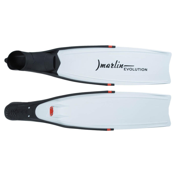 Palmes de plongée en apnée Evolution Noir-Blanc Taille S-39-40 Marlin 216873
