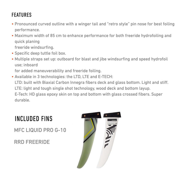 Planche de Windfoil Firemove Flight Y25 135l Lte 225x85cm RRD 25FMF135LTE