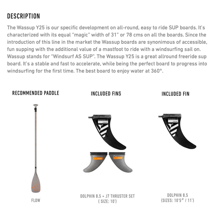 Planche SUP Composite Wassup Softskin 11''x31''x4 1-2'' 195l RRD 25WS11S