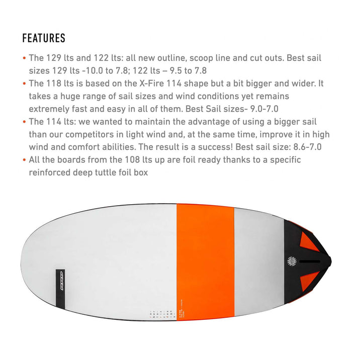 Planche de Windsurf X-Fire Ltd 228x85cm 129l RRD 25XF129LTD