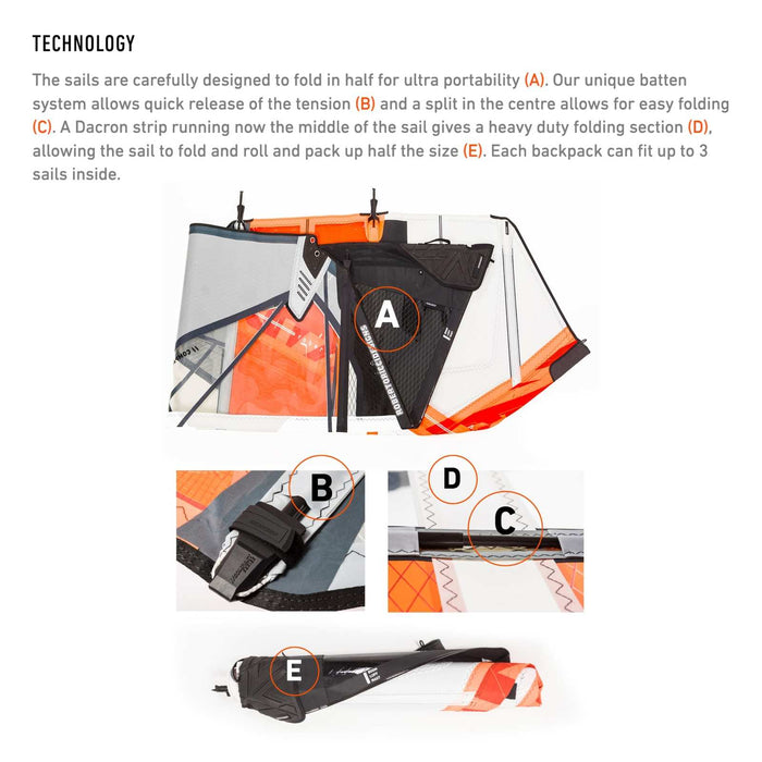 Voile de planche à voile compacte Compact Grom Y26 Taille 3.8 RRD 26CG _44_3_8