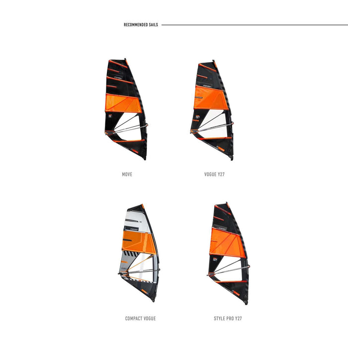 Planche de Windsurf Freestyle Wave Ruban Noir 225x58cm 84l RRD 26FW84BR