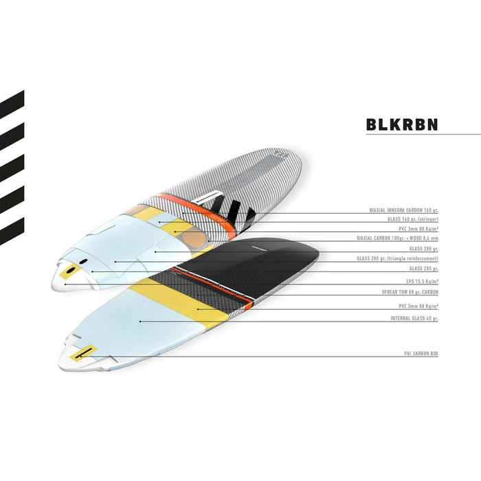 Planche de Windsurf Freestyle Wave Ruban Noir 225x58cm 84l RRD 26FW84BR