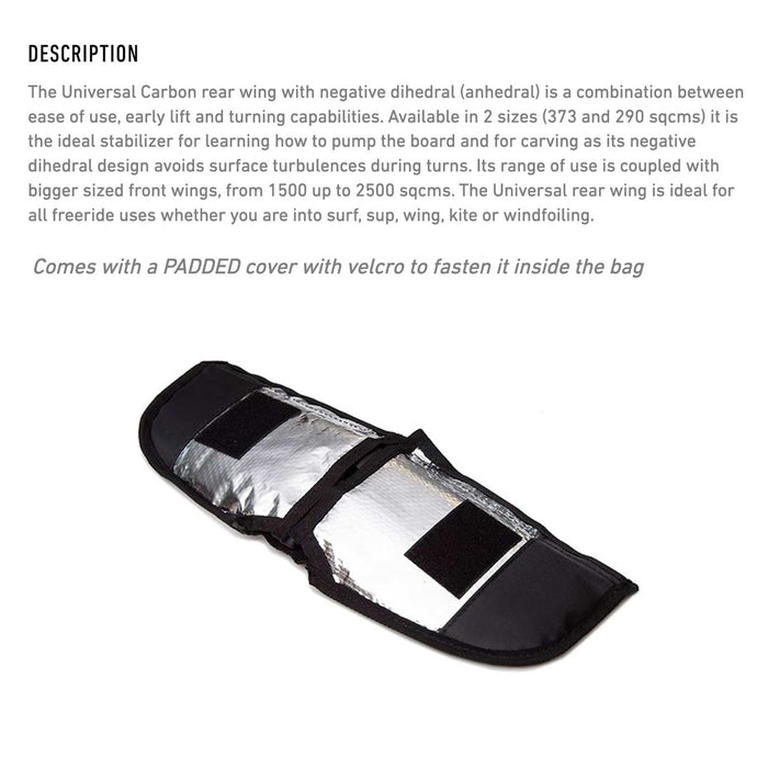 Aile Arrière Universelle de Hydrofoil Full Carbon 44cm RRD 26UFCRW44290