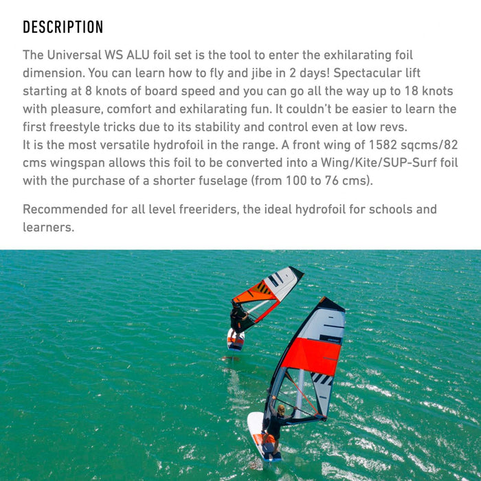 Ensemble de Hydrofoil Universel Ws Alu 1600 Y26 RRD 26UWFS1600S