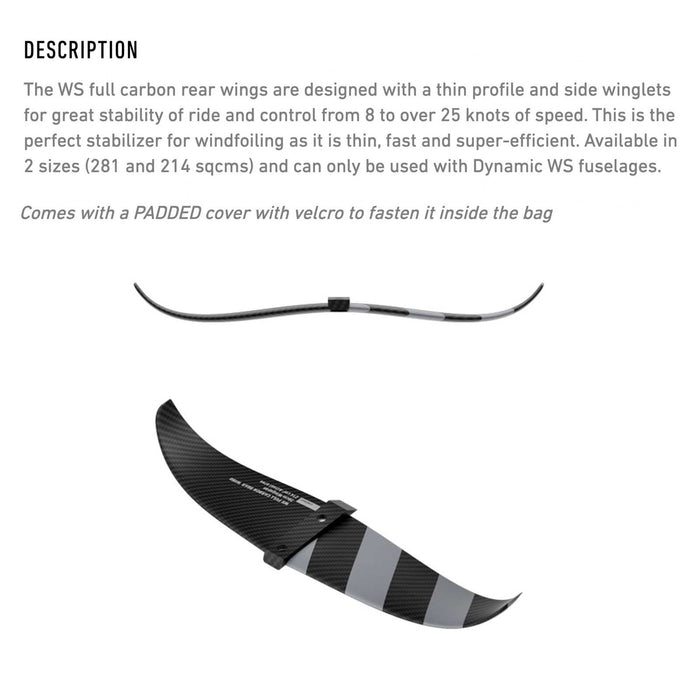 Aile Arrière WS de Hydrofoil Full Carbon 50cm RRD 26WSFCRW50281