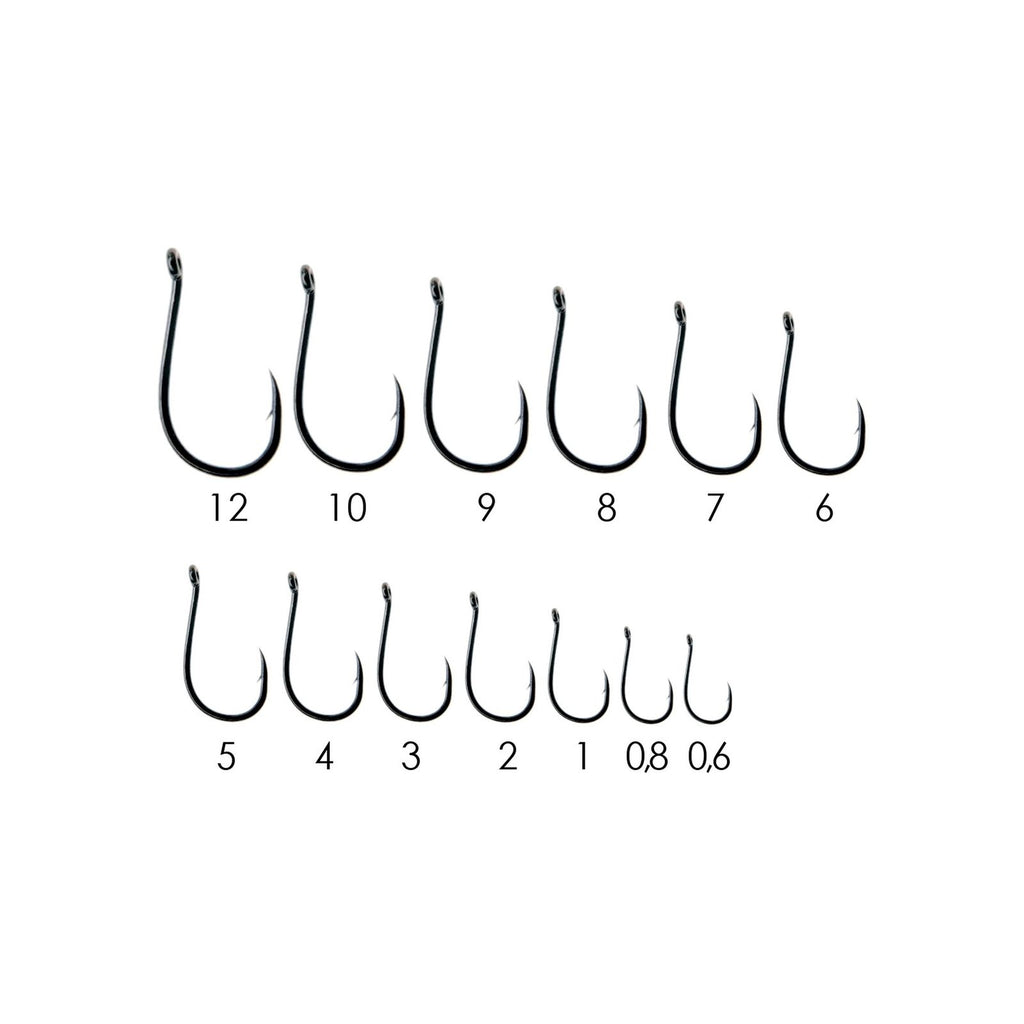 Hameçons circulaires de pêche 9644 Acier carbone Noir-Nickel №0,8 20pcs Expert Predator 27676