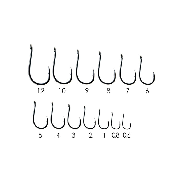 Hameçons circulaires de pêche 9644 Acier carbone Noir-Nickel №7 20pcs Expert Predator 27754
