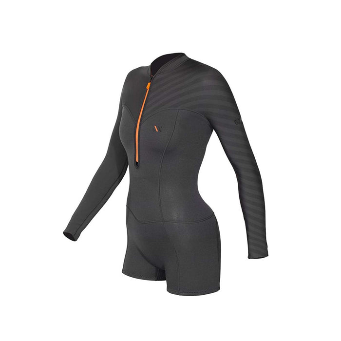 Short Wetsuit Seventysix Shortleg Femme Zip Avant 2-2 Gris Taille 14-XXL RRD 2776FZ22SF_14