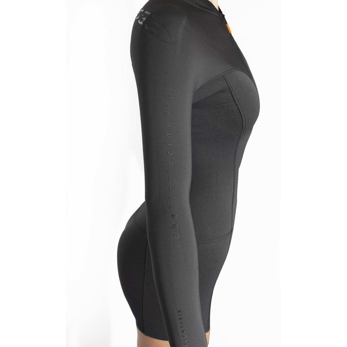 Short Wetsuit Seventysix Shortleg Femme Zip Avant 2-2 Gris Taille 14-XXL RRD 2776FZ22SF_14
