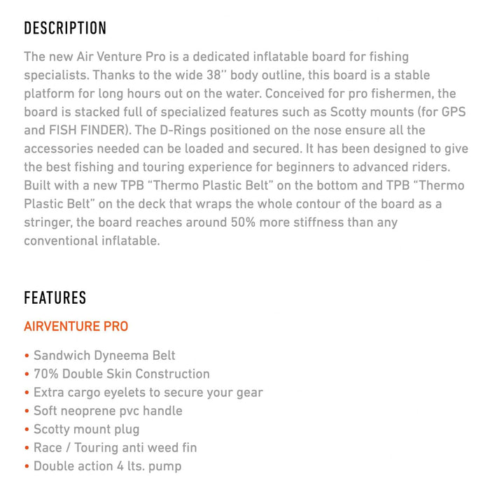 Planche SUP Gonflable Air Venture Pro 11'0''x38''x6'' 355l RRD 27AVP11