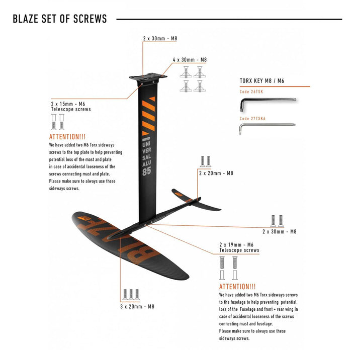 Set Hydrofoil Blaze Alu Y27 Taille 1250-85 RRD 27BLAF1250S