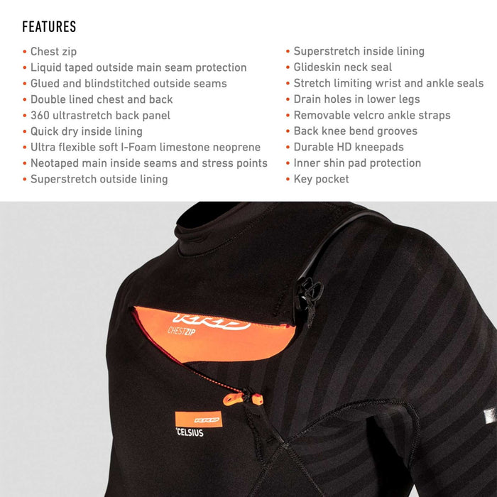 Combinaison intégrale Celsius Homme Zip poitrine 3-2 Gris Taille S RRD 27CSCZ32_S