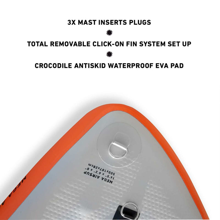 Planche SUP gonflable Mega Airsup Evo 16'5''x6'2''x8'' RRD 27MAC