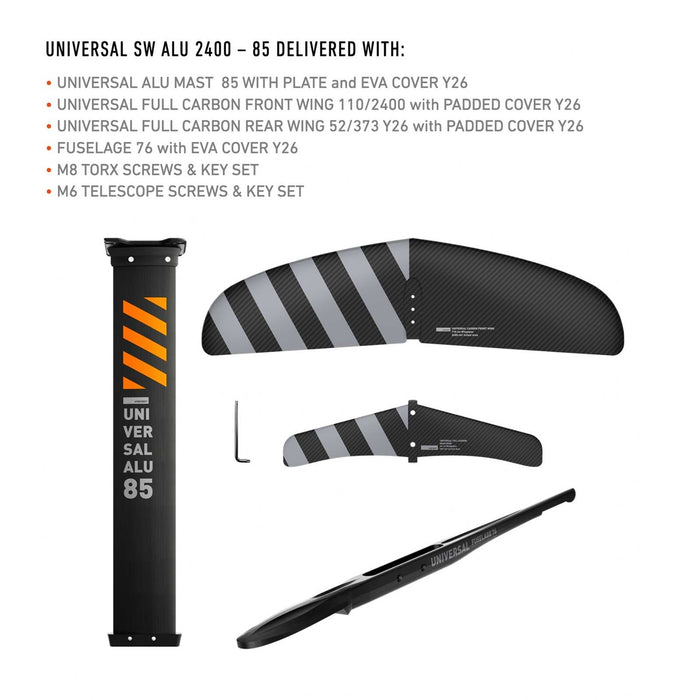 Set Hydrofoil Universel Alu Y27 2400-85 RRD 27USWF240085S