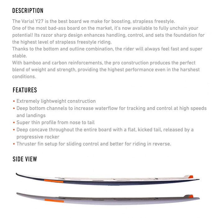 Kiteboard Varial Pro Y27 5'1''x18 1-4''x2'' 21l RRD 27V51P