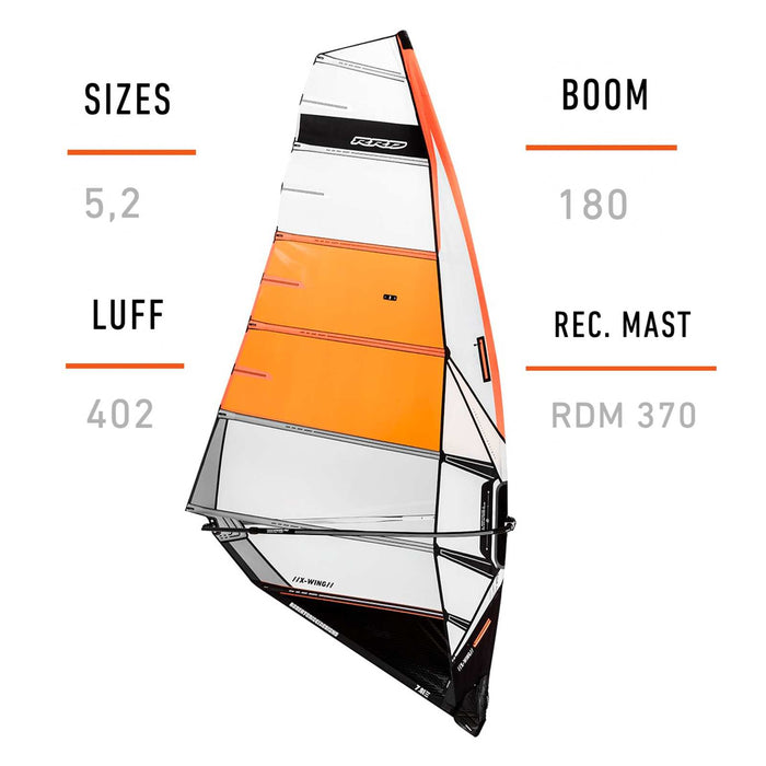 Voile de Windsurf X-Wing Y27 Taille 5.2 RRD 27XWG_H3_5_2