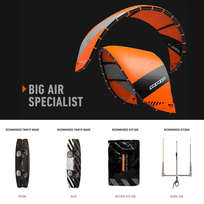 Cerf-volant Big Air Obsession Noir Taille 11 RRD 28BAO_BL_11