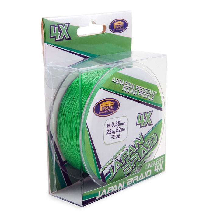 Fil de pêche Japon Tresse Apple 300m Vert 0,20 Lineaeffe 3016120