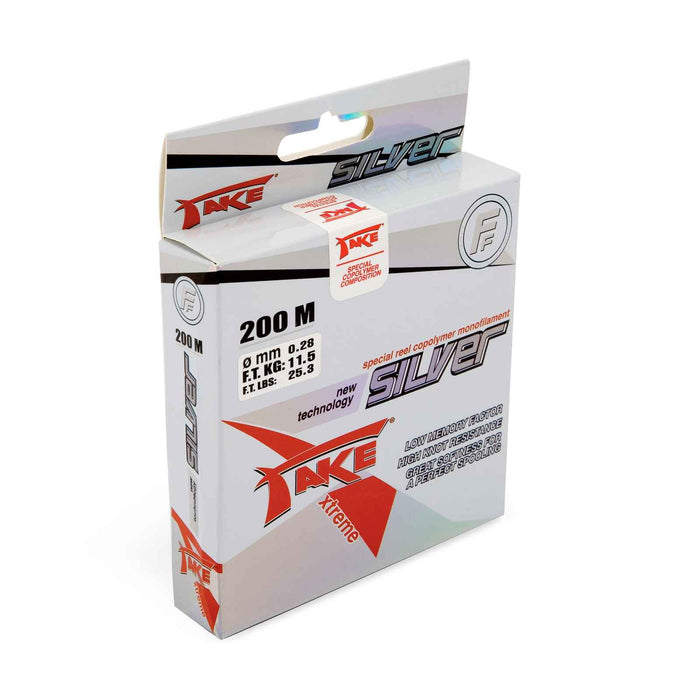 Fil de pêche Take Xtreme Silver 200m 0,180 Fishing Ferrari 3300318