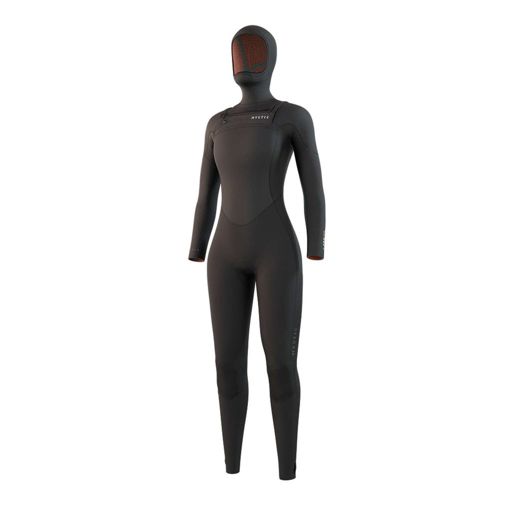Combinaison intégrale Gem femme à capuche 6-4-3mm zip avant noire XS Mystic 35000_220015_900_XS