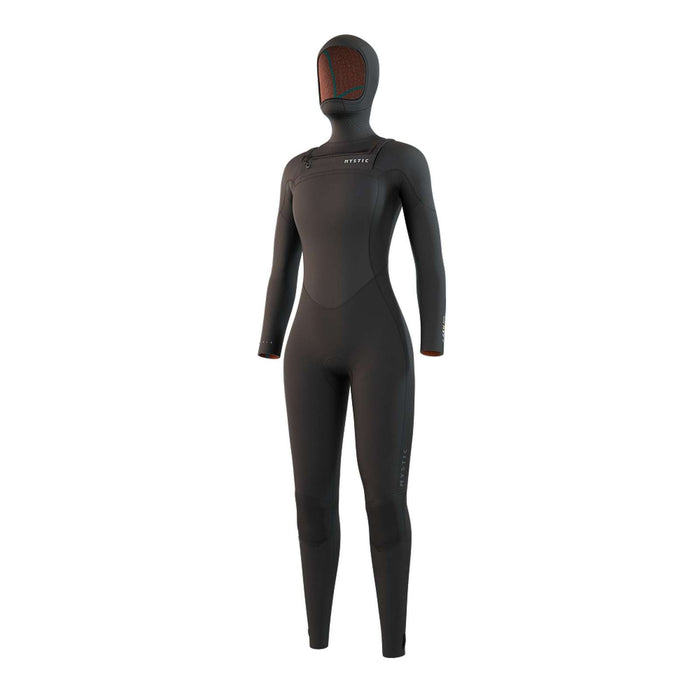 Combinaison intégrale Gem femme à capuche 6-4-3mm zip avant noire XS Mystic 35000_220015_900_XS