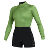 Shorty Wetsuit Lunar Femme Manches Longues 2-2mm Fermeture Arrière Vert-Doux XL Mystic 35000_240111_618_XL