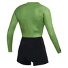 Shorty Wetsuit Lunar Femme Manches Longues 2-2mm Fermeture Frontale Vert-Doux L Mystic 35000_240112_618_L