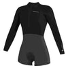 Shorty Wetsuit Lunar Femme Manches Longues 2-2mm Fermeture Frontale Noir L Mystic 35000_240112_900_L