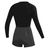 Shorty Wetsuit Lunar Femme Manches Longues 2-2mm Fermeture Frontale Noir S Mystic 35000_240112_900_S