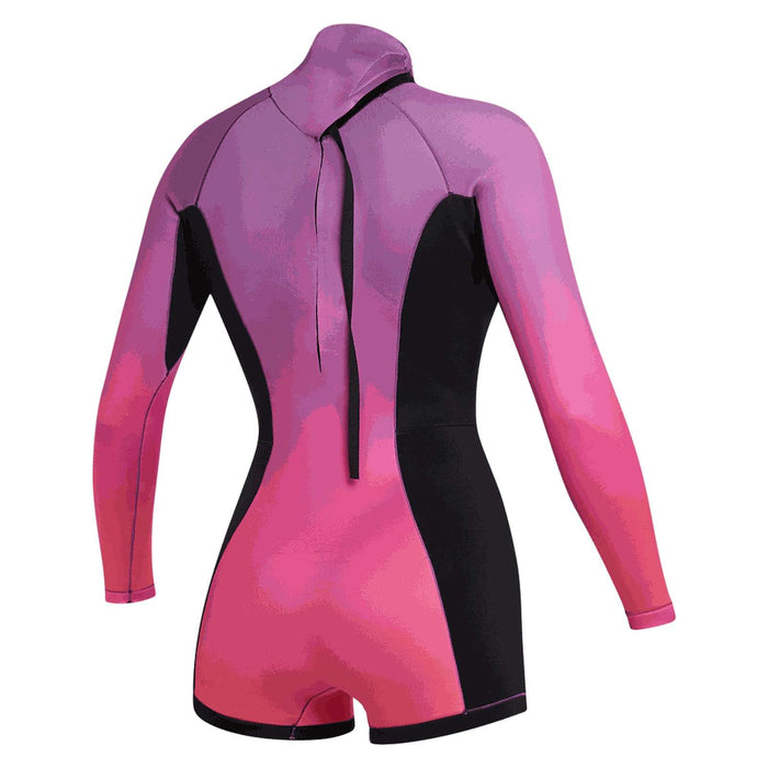 Combinaison courte Lunar BK Femme Manches longues 2-2mm Zip arrière Corail XS Mystic 35000_240113_370_XS