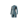 Néoprène short Haven Femme Longs manches 3-2mm Double Fermeture avant Vert d'eau L Mystic 35000_250044_695_L