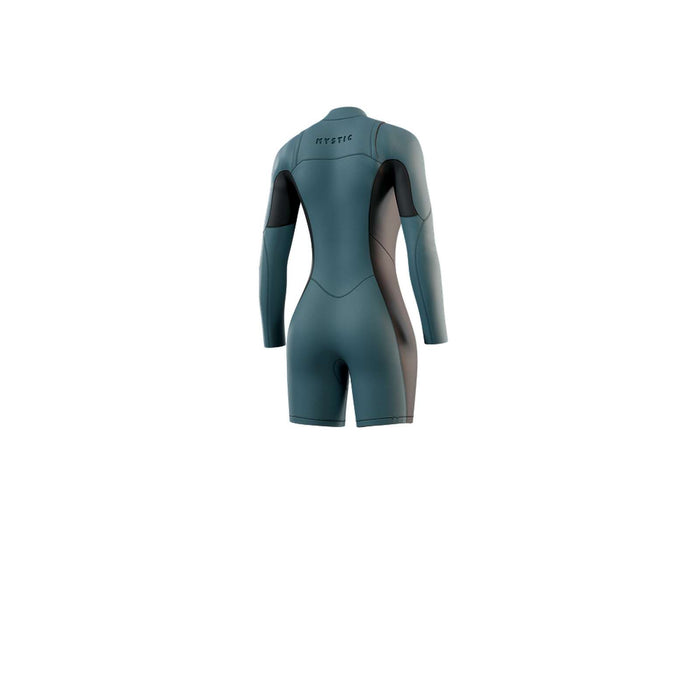 Néoprène short Haven Femme Longs manches 3-2mm Double Fermeture avant Vert d'eau L Mystic 35000_250044_695_L