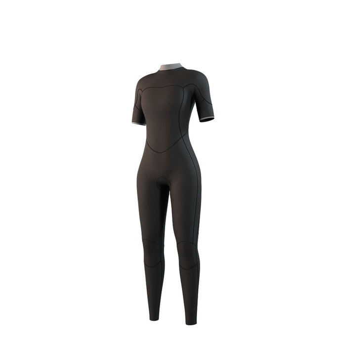 Combinaison intégrale Femme Manches courtes 3-2mm Zip central Flatlock Noir M Mystic 35000_250062_900_M