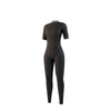 Combinaison intégrale Femme Manches courtes 3-2mm Zip central Flatlock Noir S Mystic 35000_250062_900_S