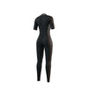 Combinaison intégrale Femme Manches courtes 3-2mm Zip central Flatlock Noir S Mystic 35000_250062_900_S