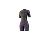 Combinaison courte Femme 3-2mm Zip central Flatlock Violet profond S Mystic 35000_250064_512_S