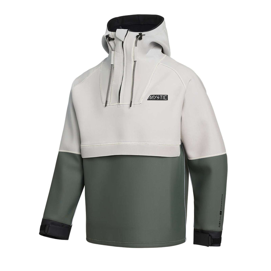 Hoodie en néoprène Fury Homme 3-2mm Vert Foncé XXL Mystic 35017_230325_643_XXL