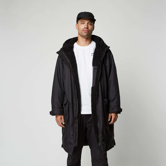 Poncho doublé en teddy imperméable DTS Noir O-S Mystic 35018_230015_900_OS