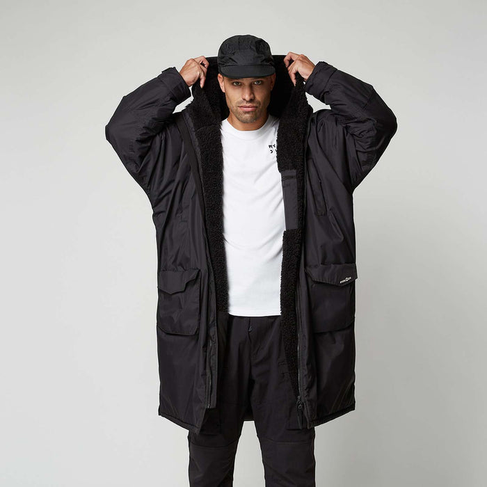 Poncho doublé en teddy imperméable DTS Noir O-S Mystic 35018_230015_900_OS
