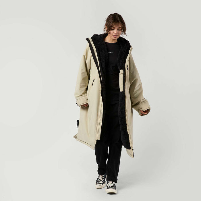 Poncho doublé en teddy imperméable Explore Sable S-M Mystic 35018_240400_705_SM