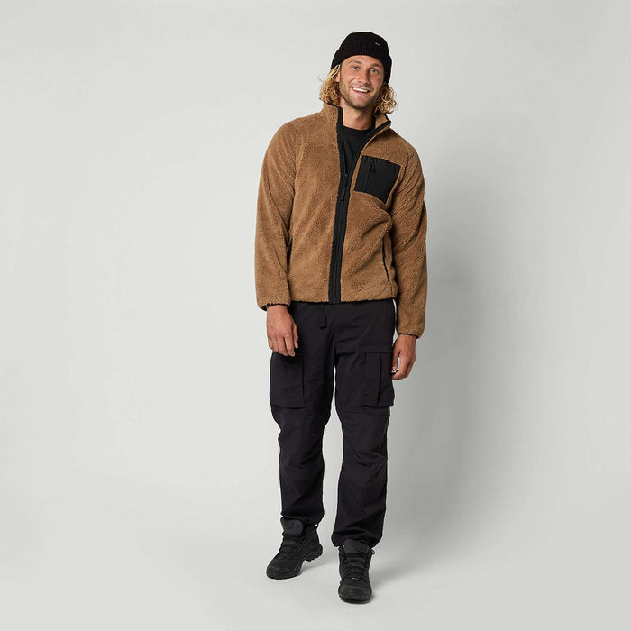 Veste en sweat teddy à zipper DTS gris-brun XXL Mystic 35104_230080_730_XXL