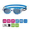 Lunettes de natation Predator Bleu-Blanc Verres teintés-Fumés Petit Zoggs 461037BLWHTSMS