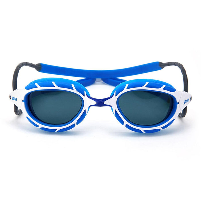 Lunettes de natation Predator Bleu-Blanc Verres teintés-Fumés Petit Zoggs 461037BLWHTSMS