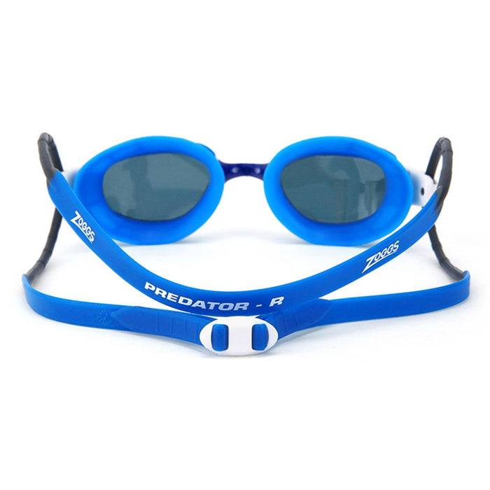 Lunettes de natation Predator Bleu-Blanc Verres teintés-Fumés Petit Zoggs 461037BLWHTSMS