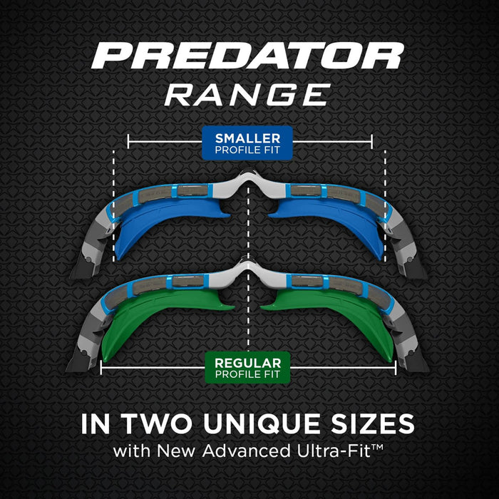 Lunettes de natation Predator Vert-Transparent Verres teintés-Fumés Petit Zoggs 461037GNCLTSMS