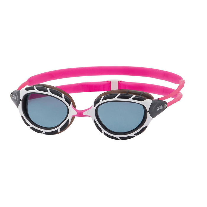 Lunettes de natation Predator Rose-Blanc Verres teintés-Fumés Petit Zoggs 461037PKWHTSMS
