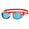Lunettes de natation Predator Blanc-Rouge Verres teintés-Bleus Standard Zoggs 461037WHRDTBLR